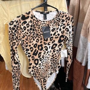 Forever 21 leopard print bodysuit